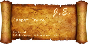Jasper Endre névjegykártya