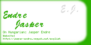 endre jasper business card